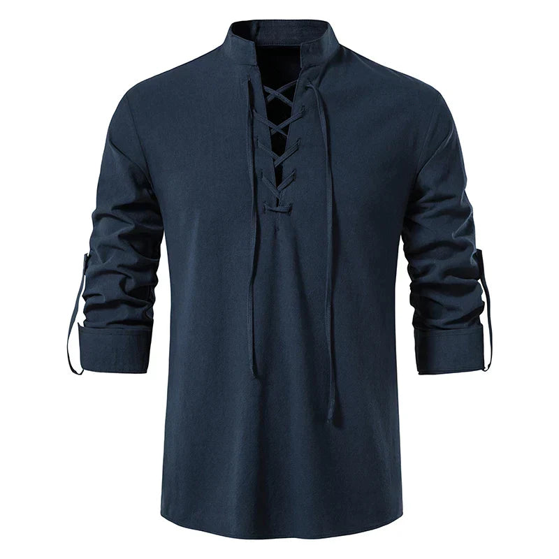 lace-up-cotton-linen-shirt-for-men-2